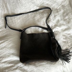 All saints leopard hobo shoulder bag